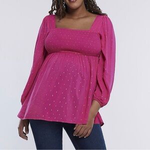 NWT - Smocked Babydoll Top